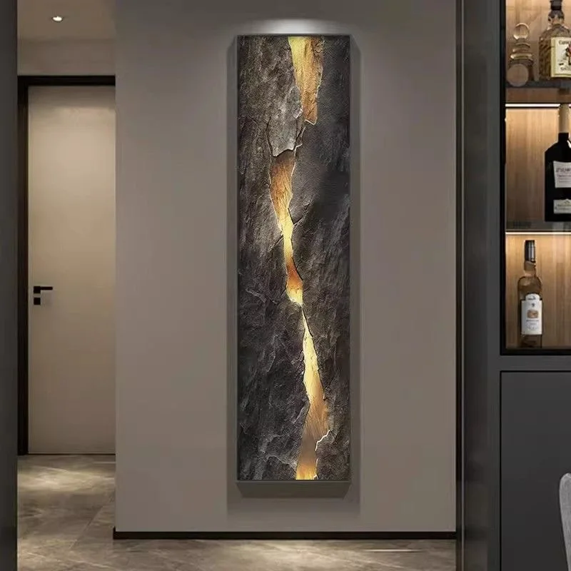 Modern LED Vertical Bar Home Decoration Wall Painting Lamp Entrance Lobby Dining Room Bedroom High-End Art Hanging Painting Lamp