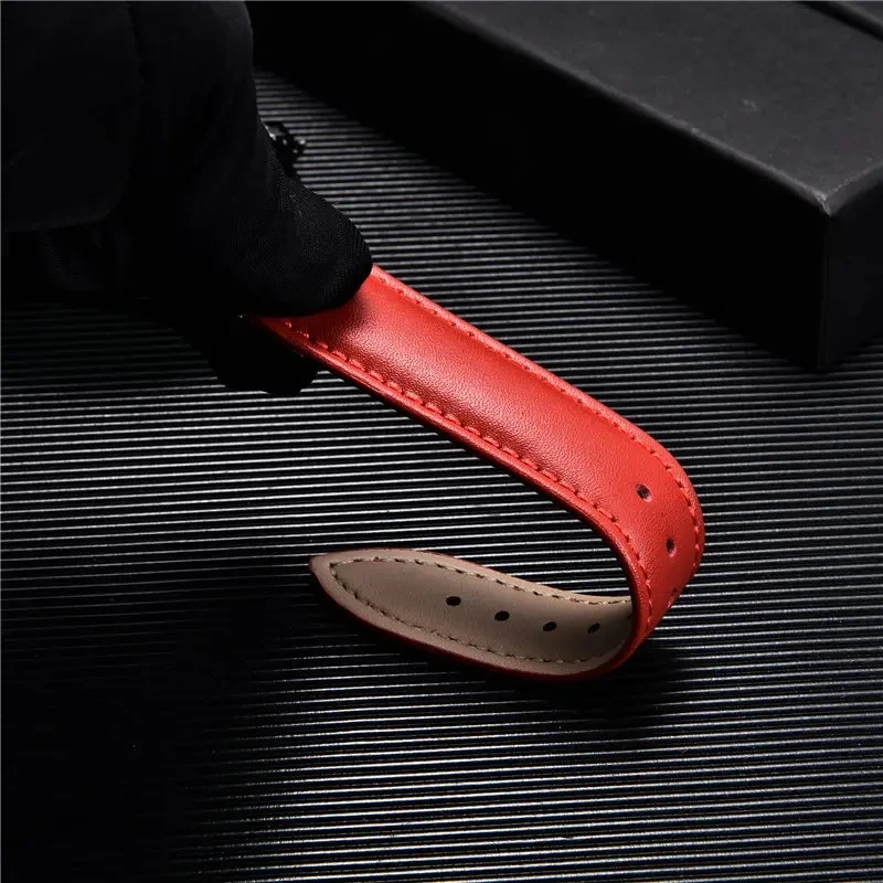 New Leather Watch Straps 18mm 20mm 22mm 24mm with Stainless Steel Butterfly Buckle Watch Accessories Casual Watchbands