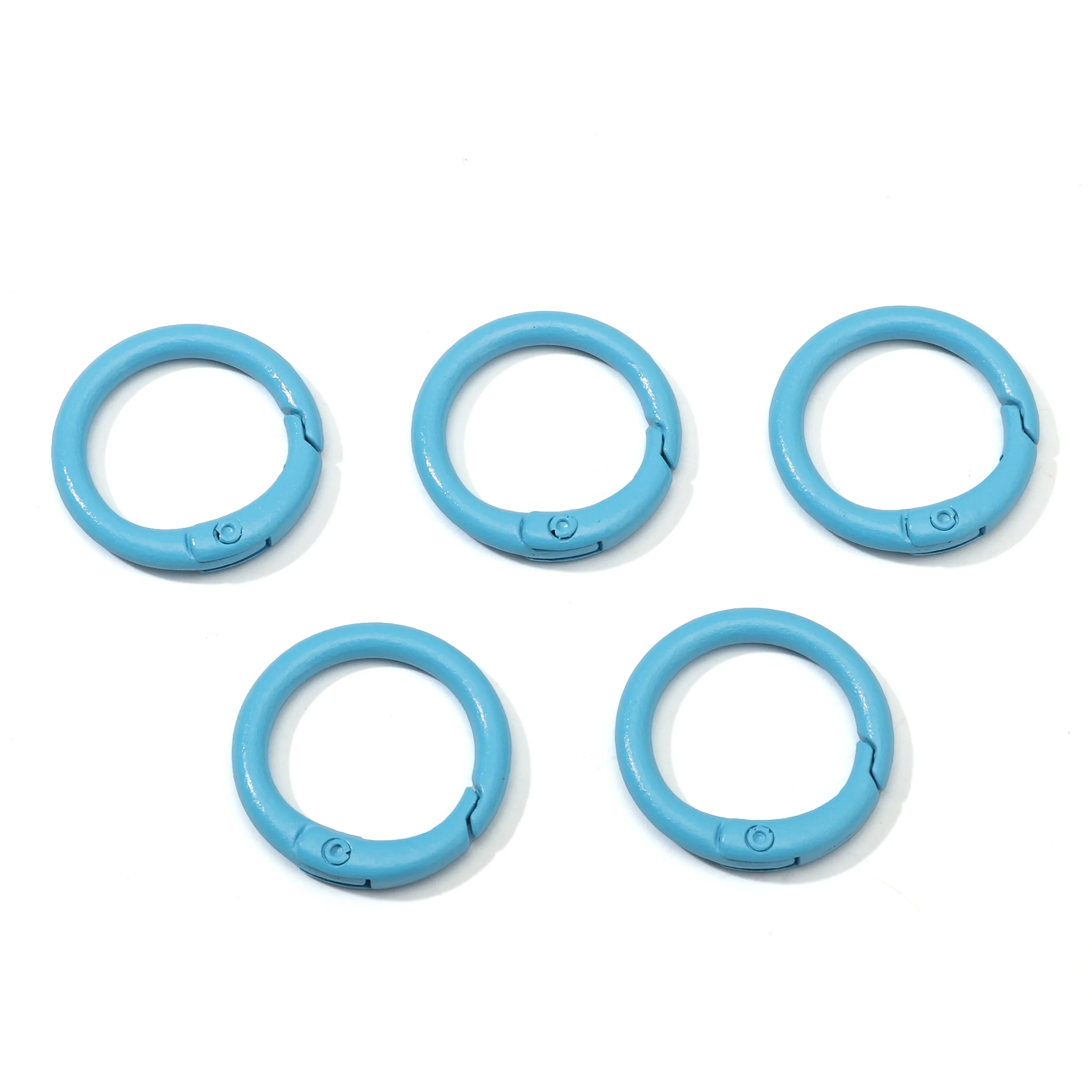 5Pcs Colorful Alloy O Ring Keychain