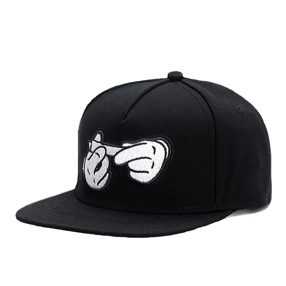New Two Handed Cigarettes Embroidery Snapback Cap Hot Sale Unisex Fashion Adjustable Baseball Cap Women Flat Brimmed Hat
