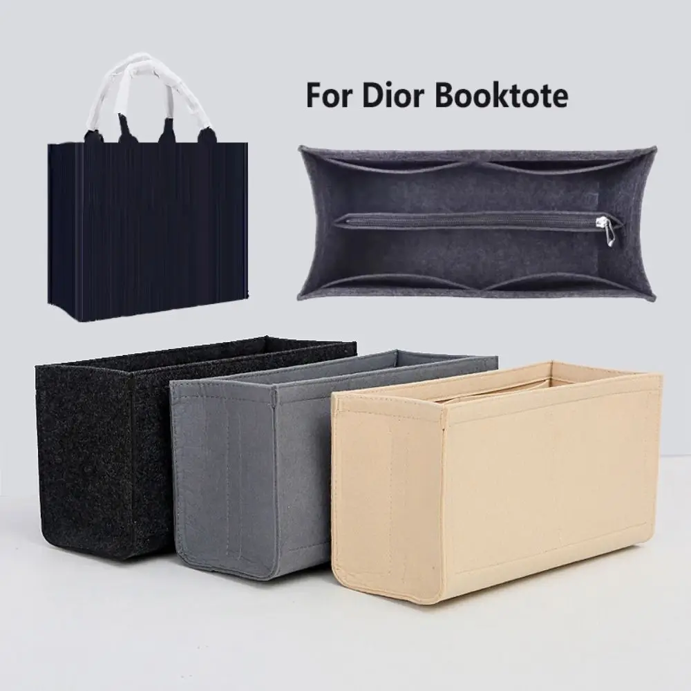

Felt Handbag Insert Bag Bag Support Multi-Pocket Purse Liner Storage Organization Portable Bag Organiser for CD Booktote Bag
