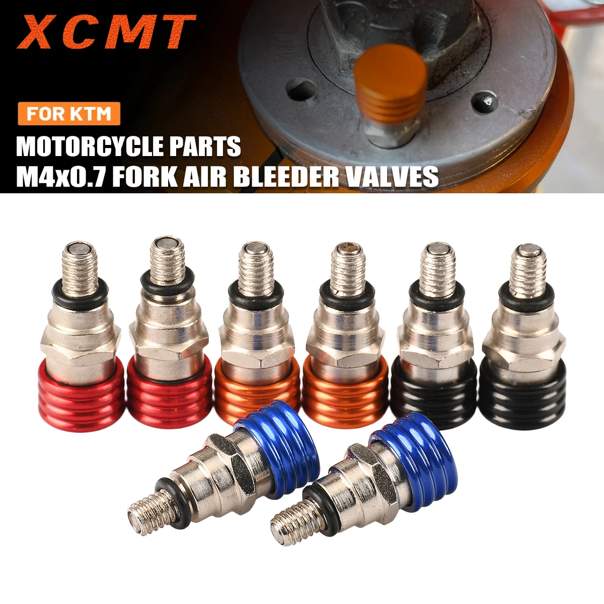 

M4x0.7 Fork Air Bleeder Valves For KTM SX EXC XC XC-W XCF-W 85 125 250 300 350 500 2005-2019 Motorbike Offroad Motorcycle Parts