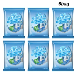 6 bags Household drain cleaner deodorant kitchen toilet bathtub sewer cleaning powder Pipe dredging tool Prevent blockage