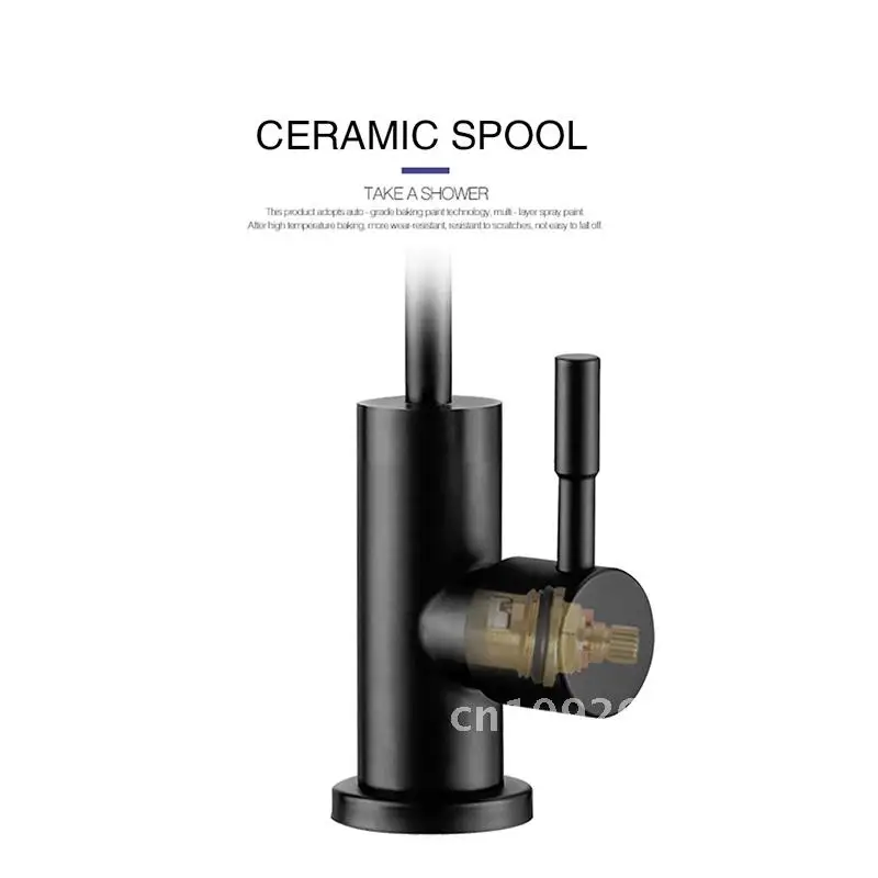 Drinking Faucet Kitchen Kitchen Faucets Black 304 Stainless Brushed Filter Purifier Tap Single Water Cold Steel