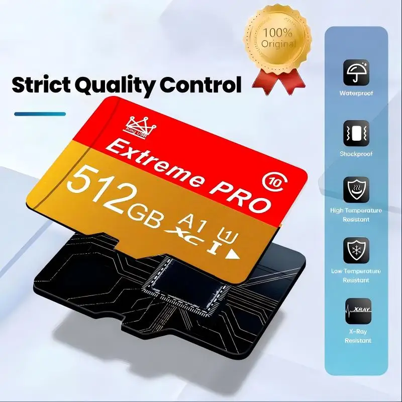 Reliable 64G/128G/256G/512GB Memory Card SD Cards TF Cards Fast Transfer Portable C10 U3 V10 V60 For CCTV Gaming Console PC