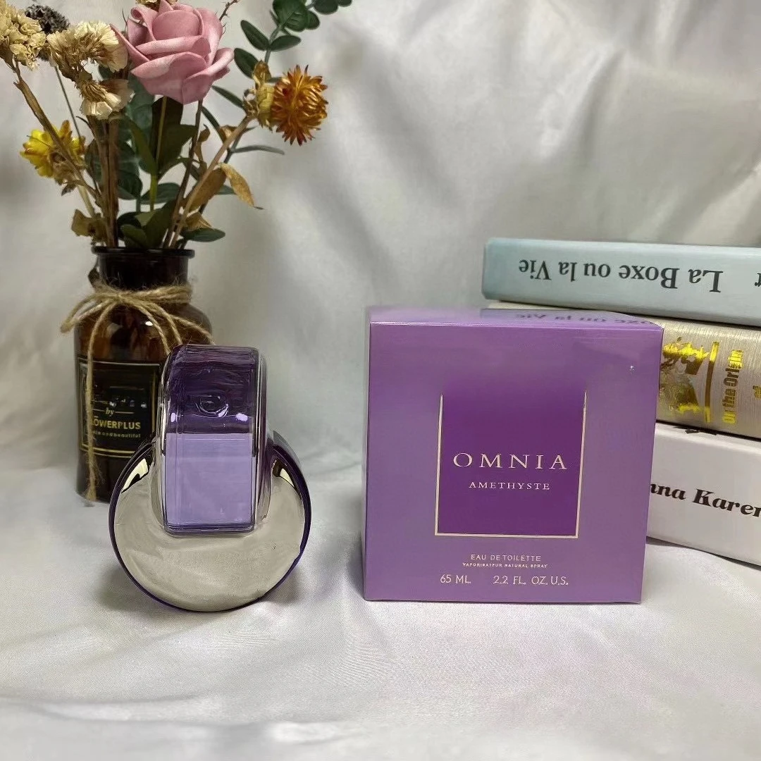 

65ML Classic Perfumes Series Women's White Crystal Amethyst Powder Crystal Women Perfume Men Body Fragrance Spray Eau De Perfum
