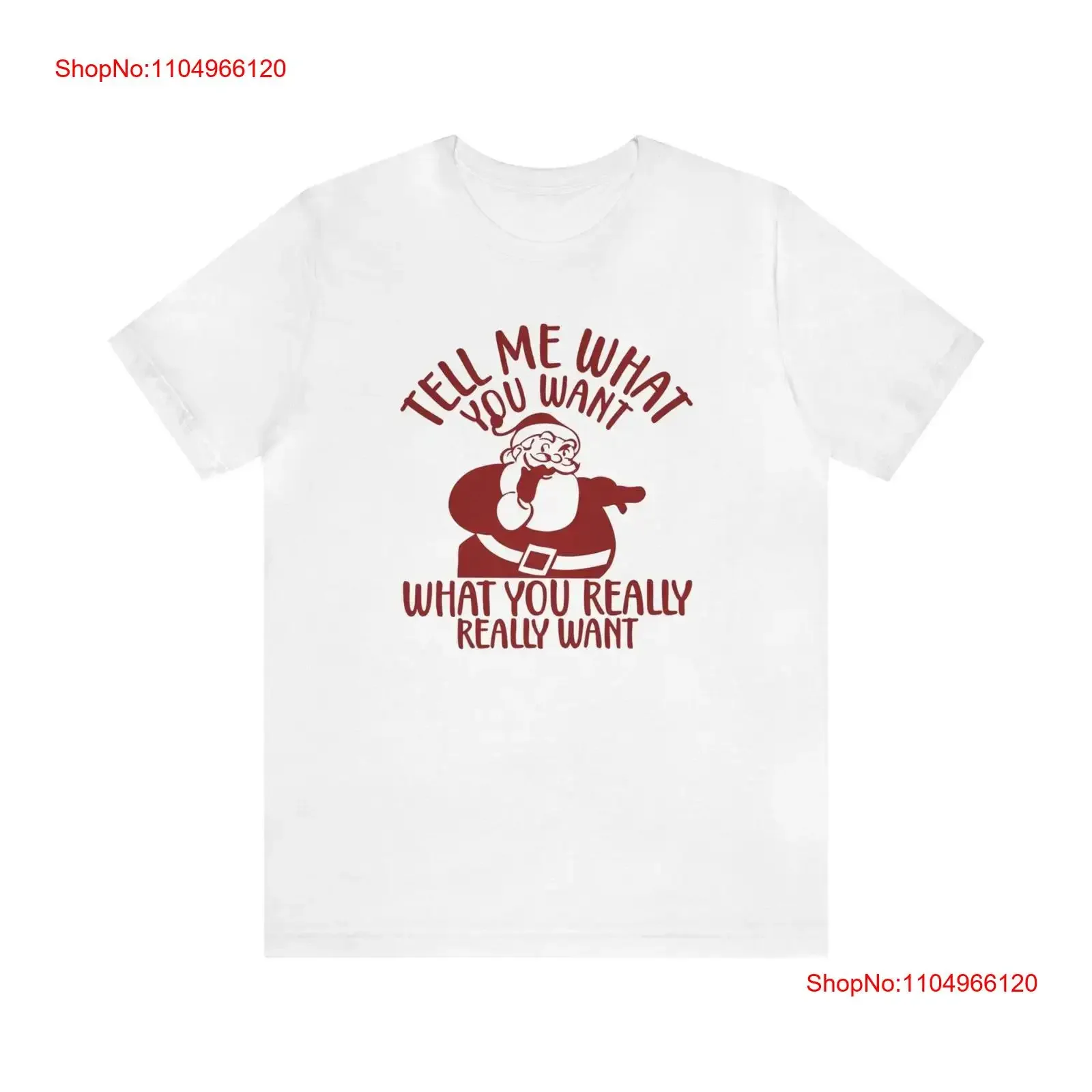 أخبرني ما تريده تي شيرت مضحك سانتا بيلا قماش عطلة خمر غسلها تنوعا أزياء لينة للجنسين امتدت