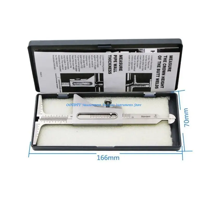 

367D Stainless Steel Welding Gauge Inch & Metric for Pipe Measurement 32mm 37