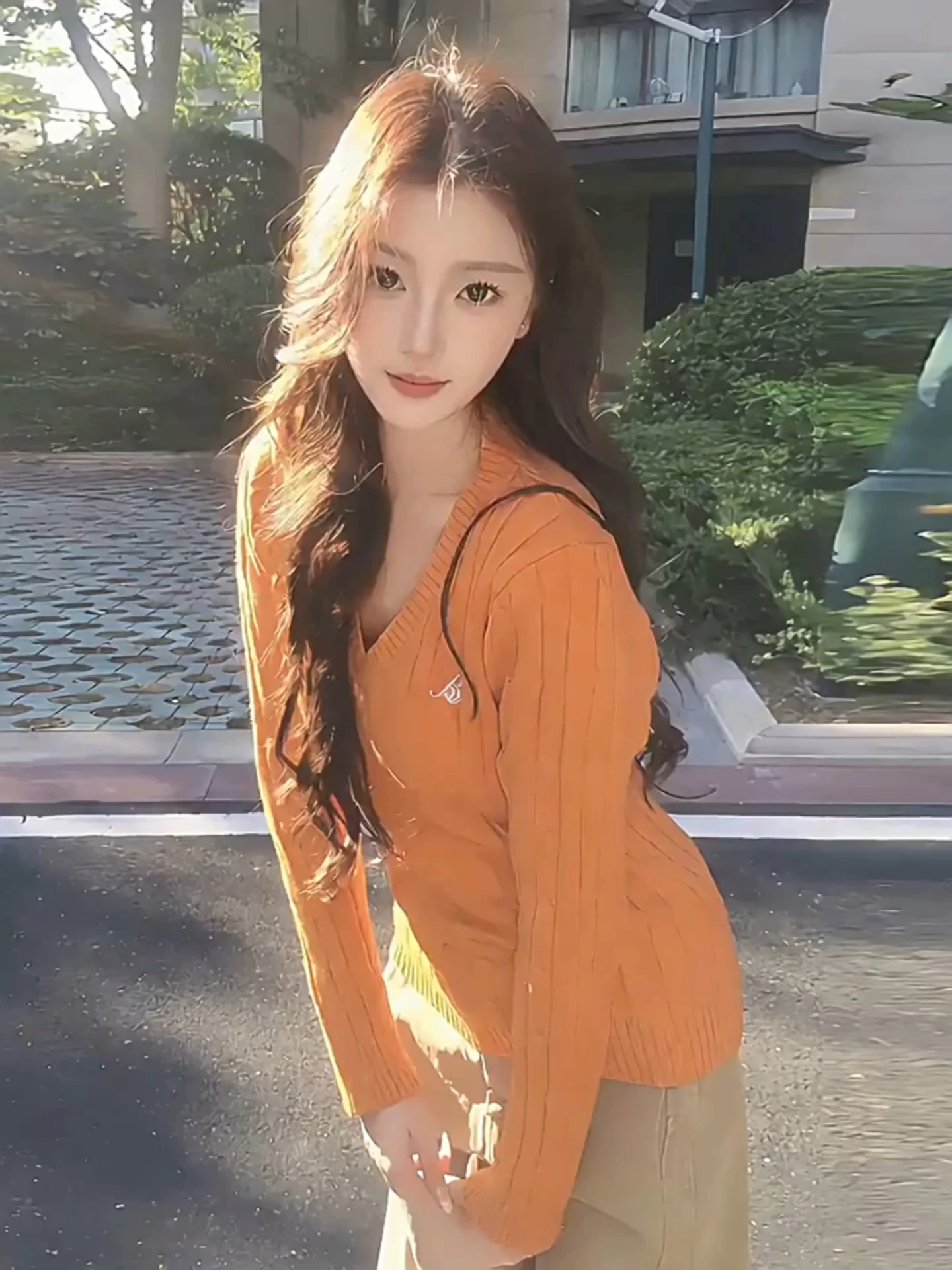 Zachte ort V-Ne gebreide trui dames herfst winter unieke mooie top twist gebreide kleding comfortabele warme pure kleur