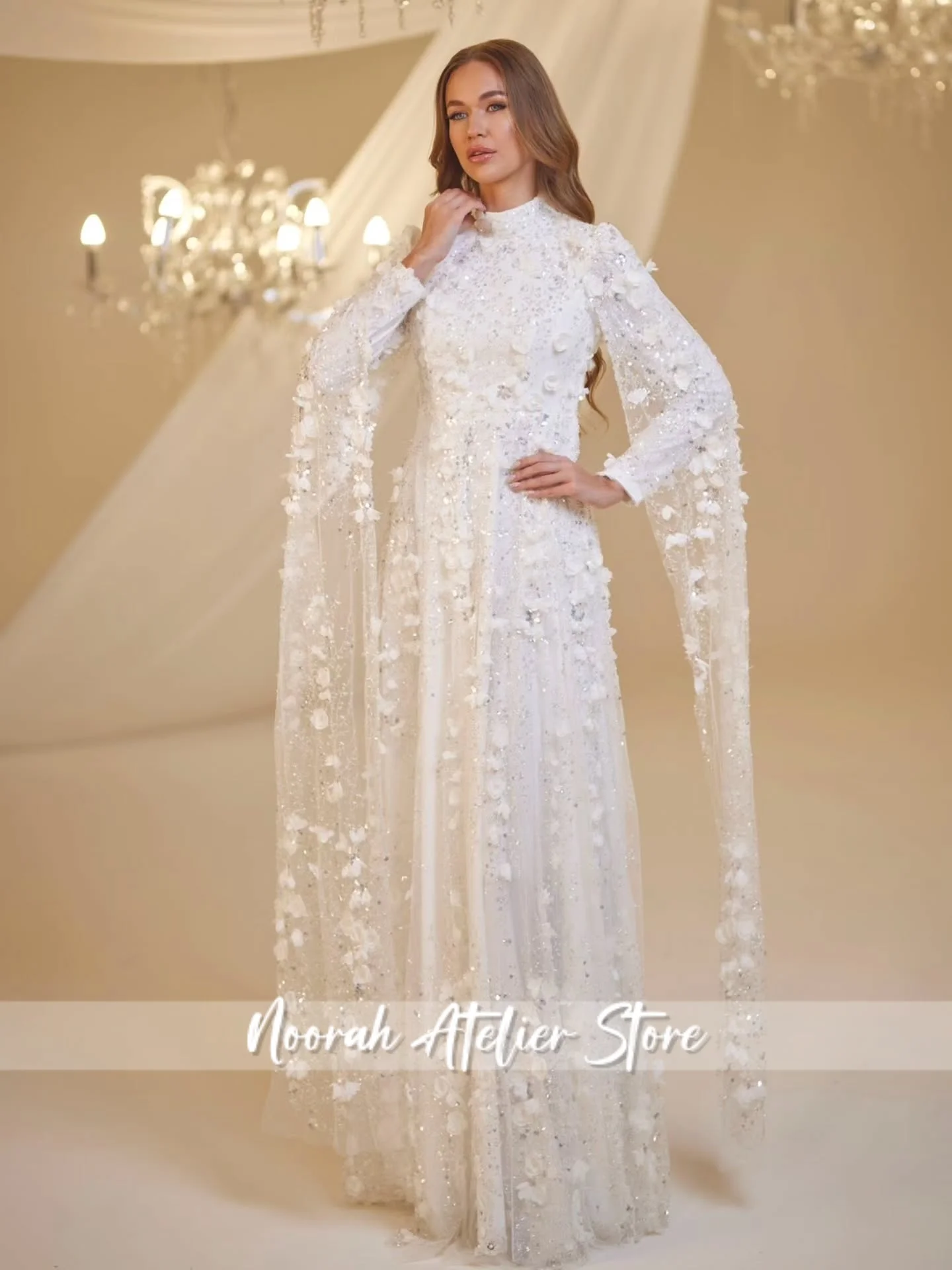 فساتين سهرة بيضاء ثلاثية الأبعاد جديدة على شكل زهرة 2025 أنيقة ألين ثوب زفاف فستان حفلة موسيقية Fساتين Sherese H N فساتين رسمية مخصصة