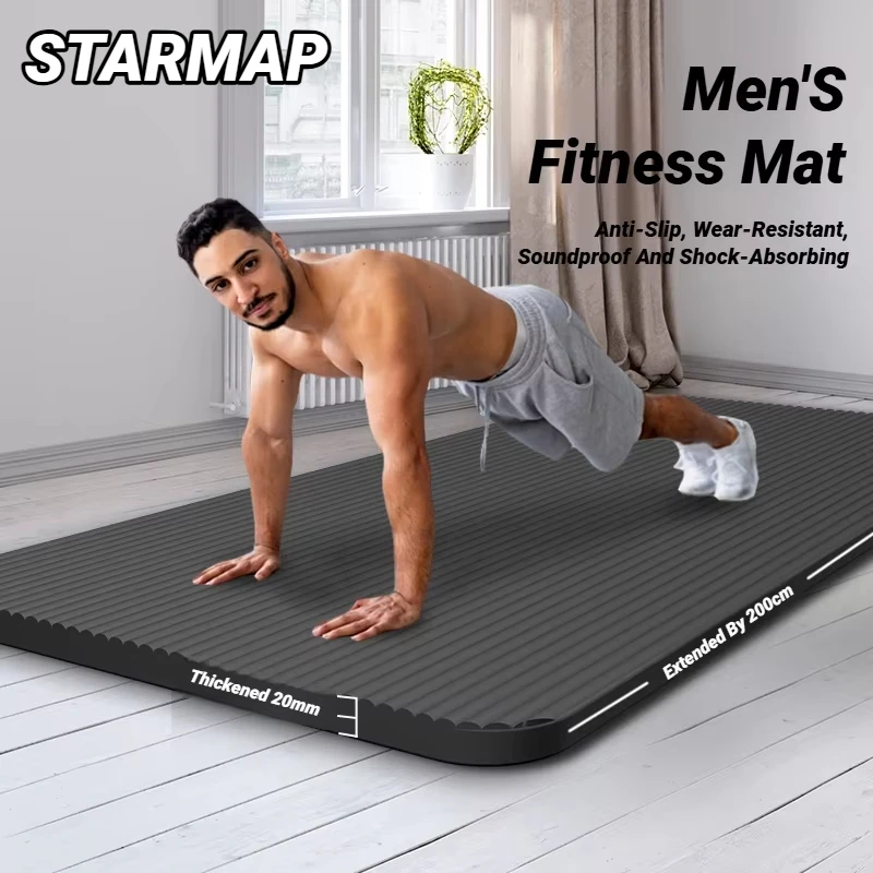 Universelles Herren-Zweiteiler-Set Hochwertige Extra Dicke NBR Rutschfeste Yogamatten für Fitness, Pilates, Fitnessstudio und Zuhause Geruchlos Sport