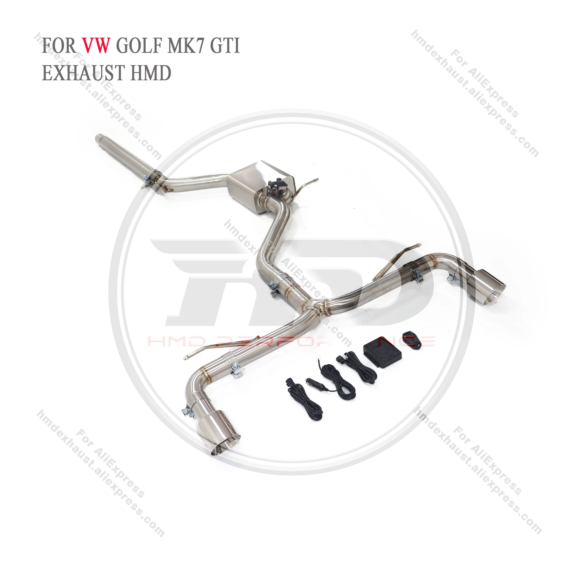 HMD Exhaust System Stainless Steel Performance Catback for Volkswagen Golf GTI MK7 2.0T Muffler With Single Valve