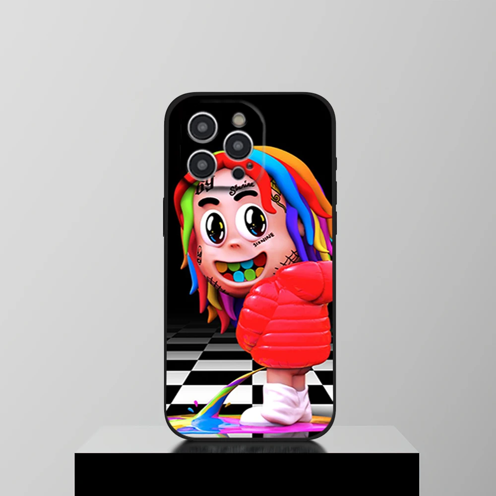 Rapper 6ix9ine Day69 WASSUP Tekashi69 Phone Case For iPhone 16 11 12 13 14 15 Pro Max Plus Black Soft Shell