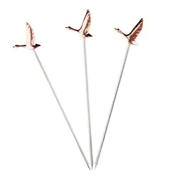 3pcs Cocktail Stirrers Stainless Stirsticks Coffee Stirrers Cocktail Skewers Cocktail Picks for Wedding Birthday Party