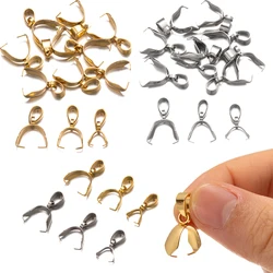 10Pcs Stainless Steel Silver Melon Seeds Buckle Pendant For DIY Necklace Bracelet Connectors Charm Jewelry Making Component