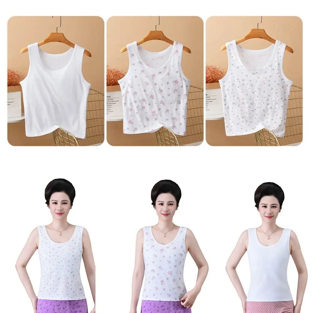 

Wide Shoulder Middle Aged and Elderly Vest Sleeveless Cotton Elderly Sweatshirt Breathable Thin Design Women Sleeveless Vest