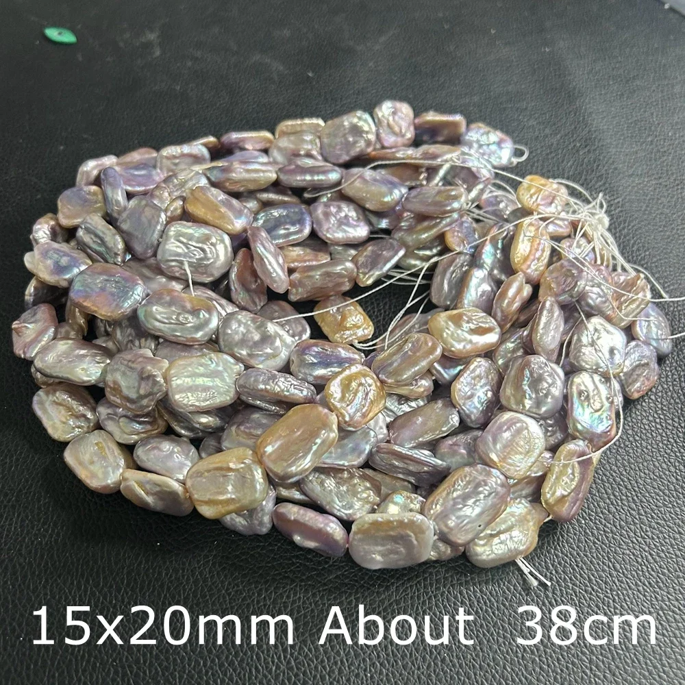 Meisidian 38-40CM Natural Freshwater Pearl AAA Quality Beads Large Size 15x20mm Baroque Pearl