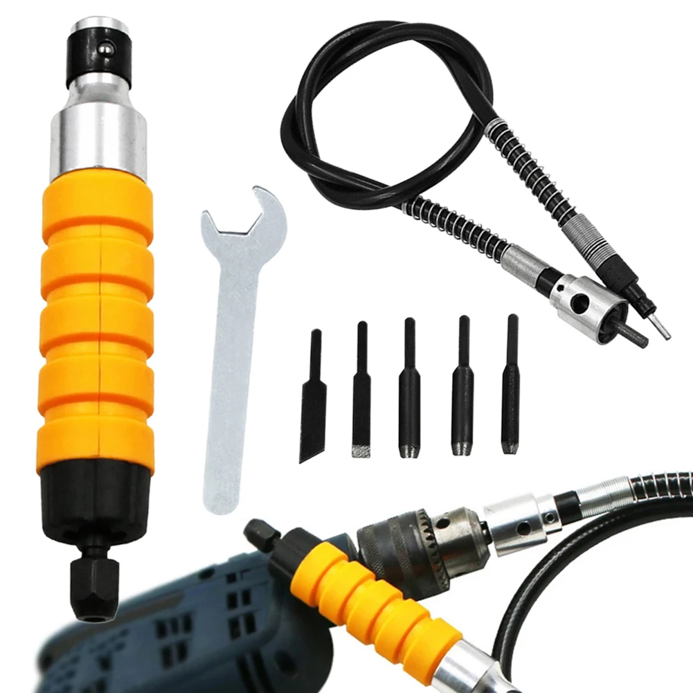 Electric Chisel Carving Tool Set With 5 For Blades Flexible Shaft For Wood-Furniture Engraving Sculpting Power Oscillating Acces
