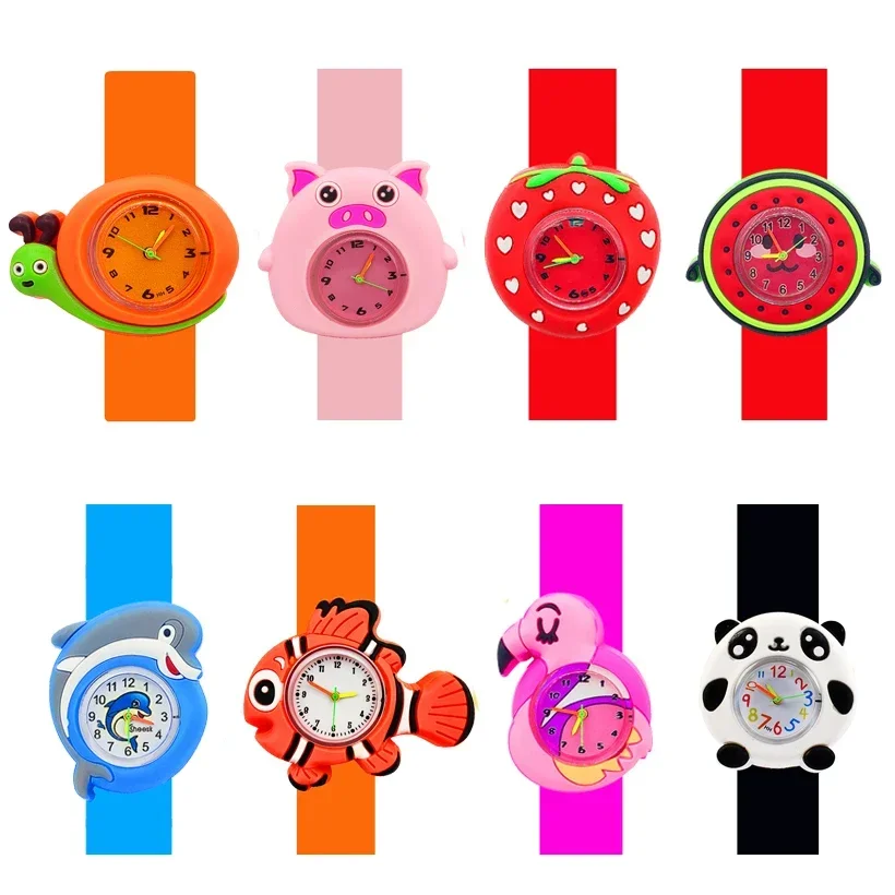 Cartoon 3D Animals Children Watches Birthday Party Gifts Girls Boys Kids Digital Electronics Watches Study Time Clock Toys