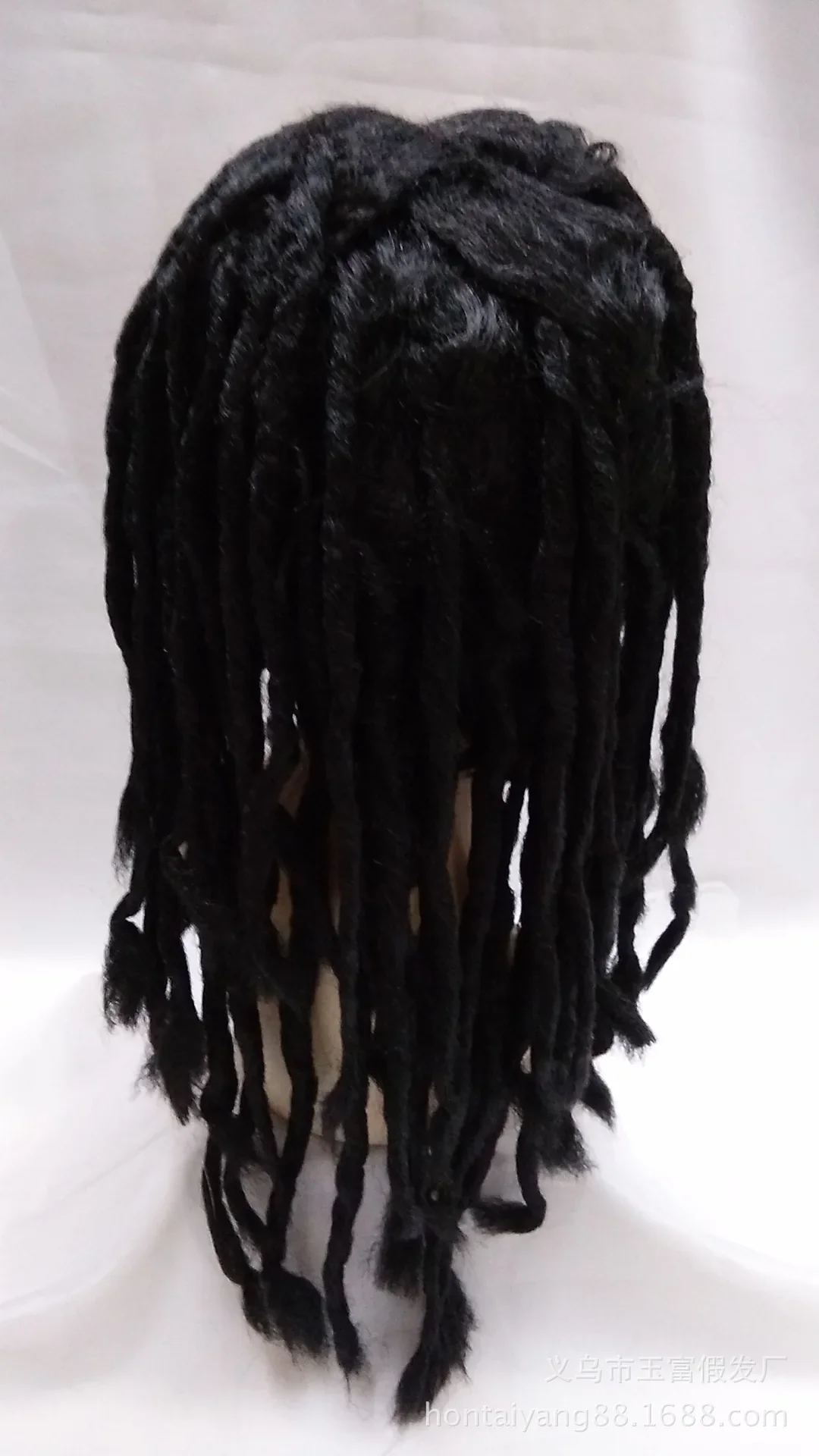 Herren Halloween Cosplay Perücke Reggae Dirty Braids Twisted Braids Perücke Prom Cosplay Braune Perücke Afro Dreadlocks Haar + Kostenlose Perückenkappe – Detail 9