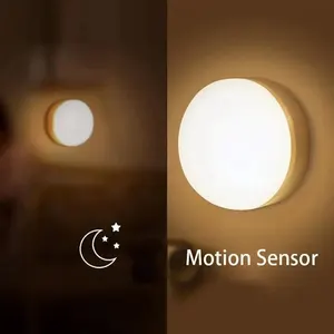 Intelligentes LED -Nachtlicht mit menschlichem Körpersensor, magnetischer Saug, drahtloser Gebrauch, kein Video -Glanz, Nachtlampe für Schrank, Leiter, Bett, Bett 9 Hauptverkäufe Abajur mit Kamera Spion - №2