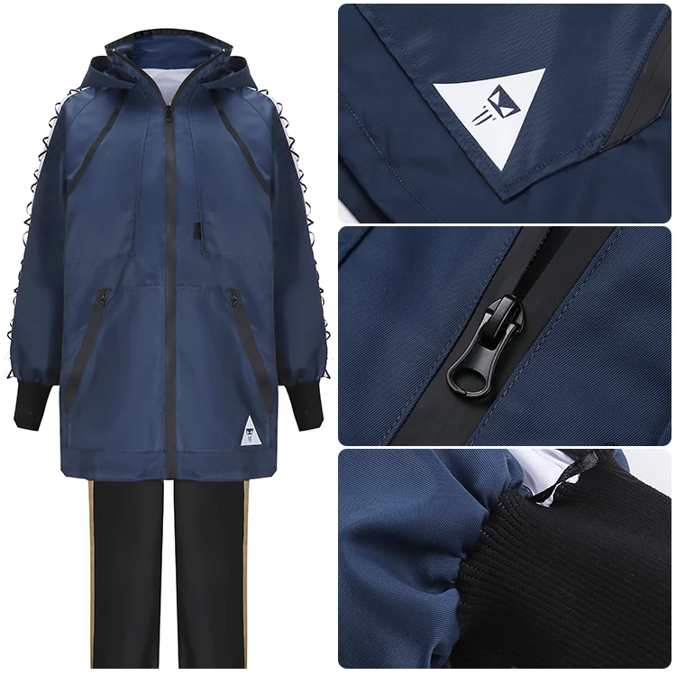 Kostium Cosplay Wonderland Hercules Idia Shroud Dorosły Damski Męski Kurtka Bluzy z Kapturem Spodnie Stroje Odzież Sportowa Halloweenowy Uniform