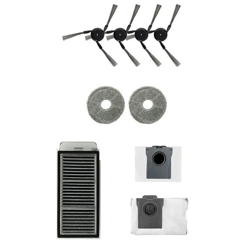 

ABKJ-Applicable To The Dreame Sweeping Robot X40 Enhanced Version Accessories Side Brush Rag Filter Dust Bag Accessories
