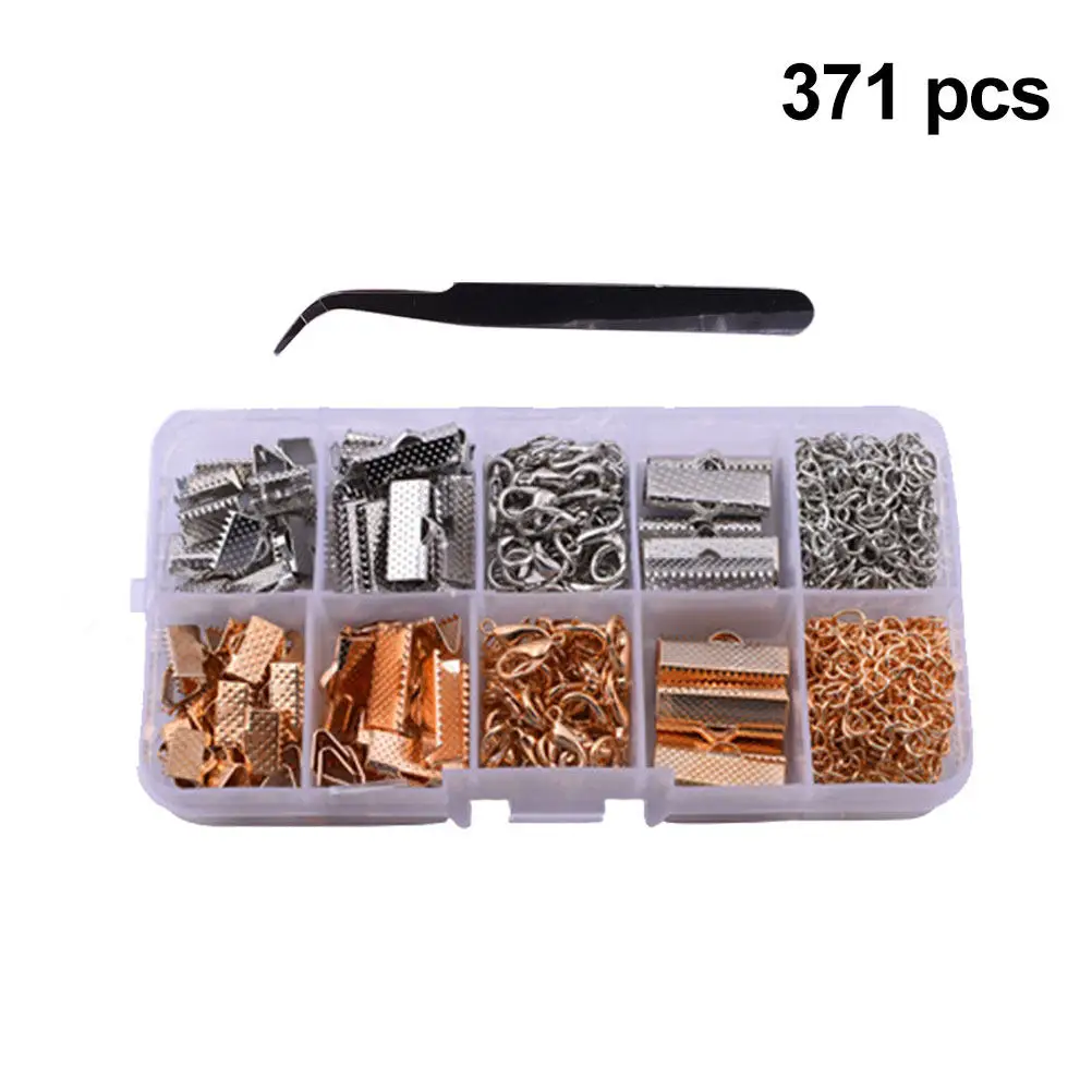 

371Pcs Necklace Connector Clasp Jewelry Making Kit Premium DIY Accessories for Handmade Jewelry Designers Tools