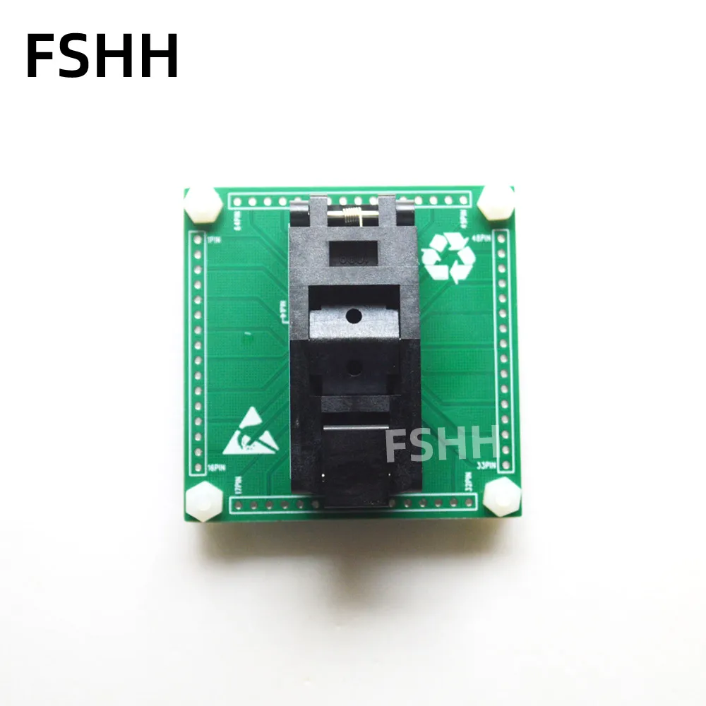 TQFP64 QFP64 Thử Nghiệm Ổ Cắm FPQ-64-0.65-04 Để Chấm 2.54Mm ICsocket 0.65Mm 12Mm X 12Mm 15.3Mm X 15.3Mm