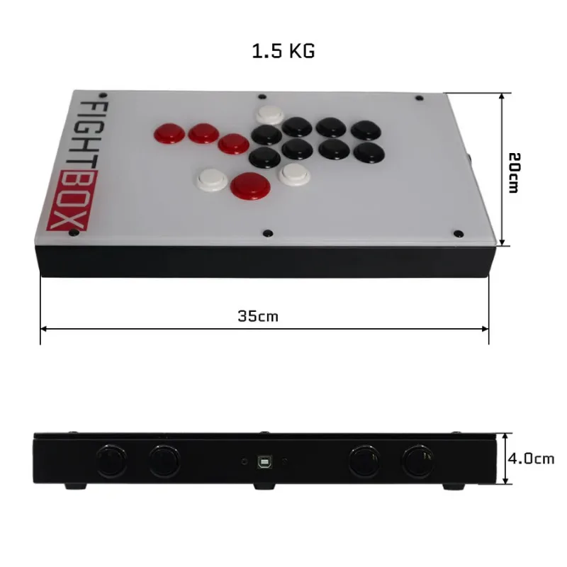 FightBox-Leverless Arcade Game Controller para PC, PS, XBOX, Switch para Street Fighter 6, F10-EX Hitbox Style Controller, todos os botões