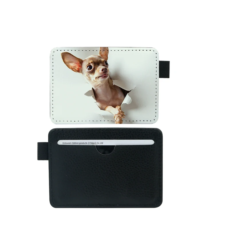 

10pcs/lot Blank Sublimation Leather Card Bag Holder for Hot transfer Printing Leather Blank consumables DIY 7x11cm