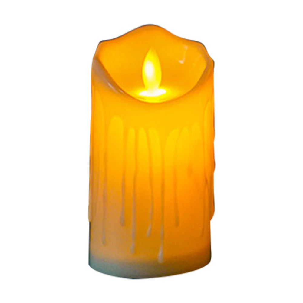 5cm Flameless LED Tealight Battery Operated Decorative Candles Home Decoration Simulation Flickering Pillar Candles for Wedding