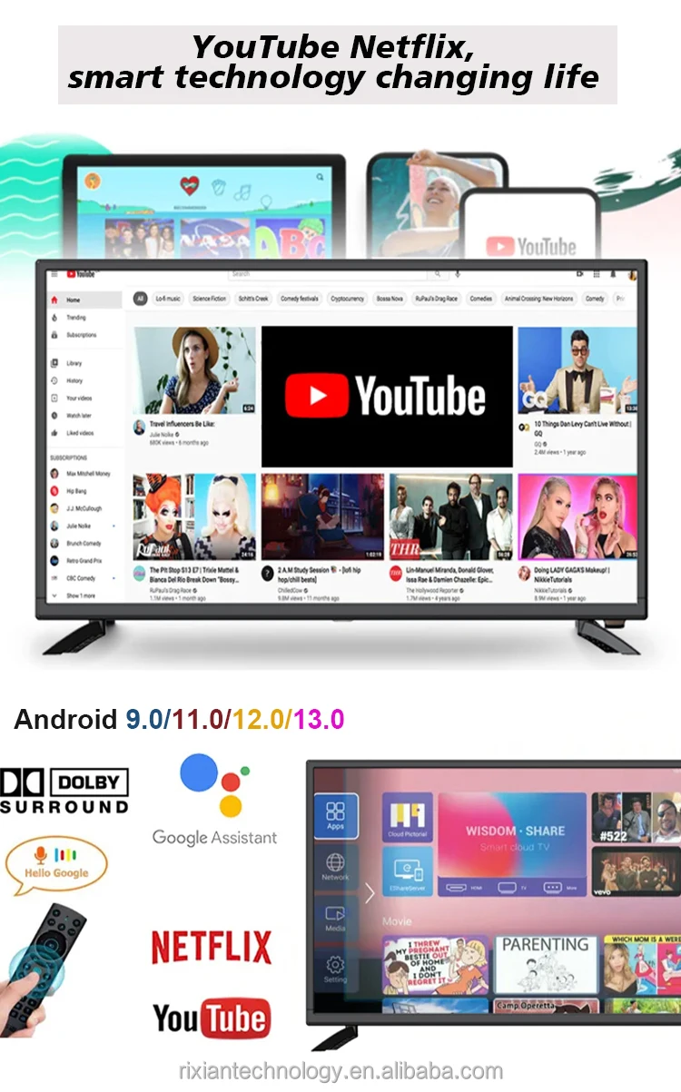 75 85 100 بوصة OEM تلفزيون غير قابل للكسر 4k تلفاز ذكي 75 بوصة أندرويد 4k led تلفزيون وظيفة الصوت التلفزيون