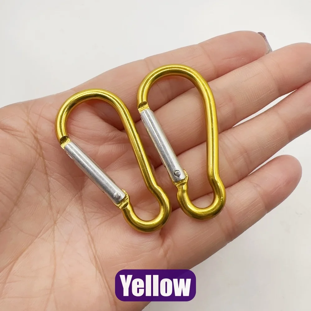 5-100Pcs Aluminium Karabiner Schlüssel Kette Clip Outdoor Camping Schlüsselring Karabinerhaken Wasser Flasche Schnalle Kit Klettern zubehör