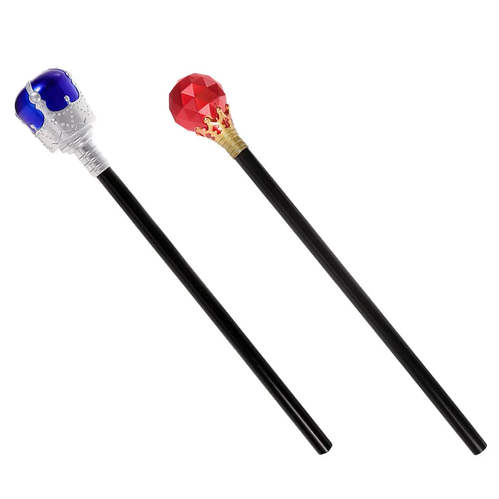2 pezzi King Scepters Puntelli decorativi leggeri per cosplay Articoli per feste Scepter da passeggio per Halloween Foto Prop