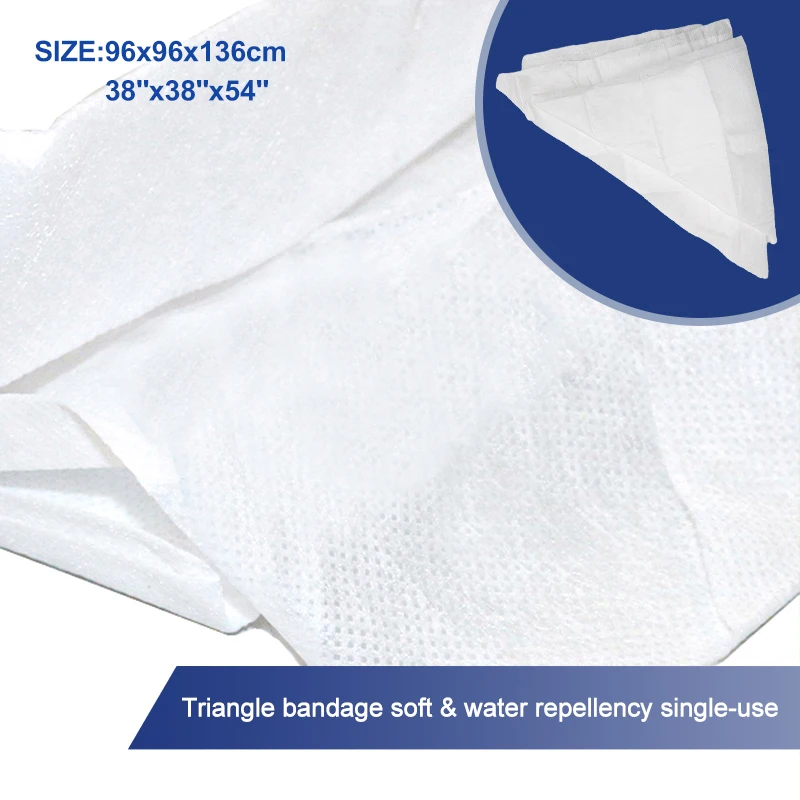 GAUKE 2/5/10-Pack Emergency Triangular Bandage 96x96x136cm Outdoor Survival First Aid Kit for Fracture Fixation & Wound Dressing