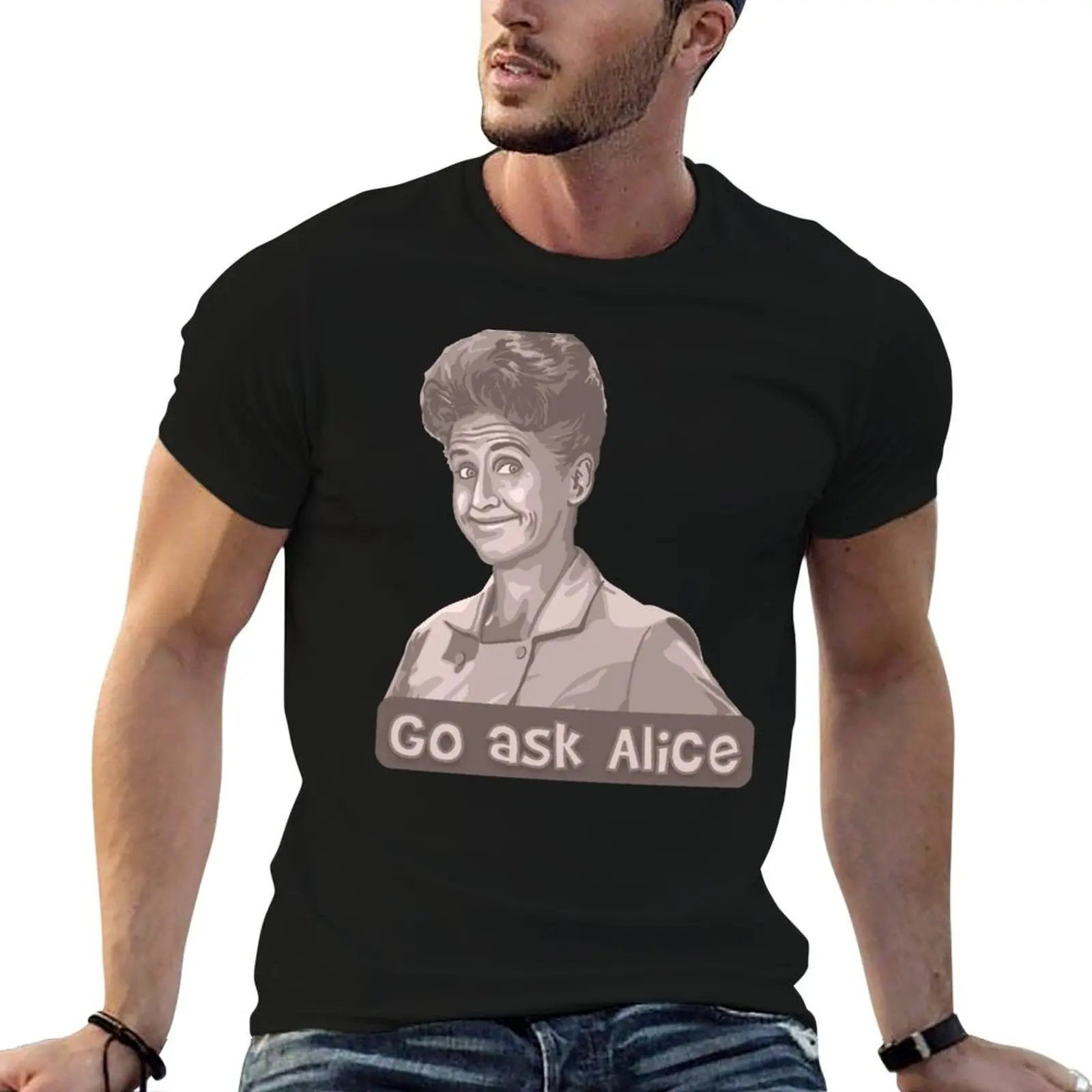 Go Ask Alice T-Shirt Athletic Quick Dry T-Shirt for Men