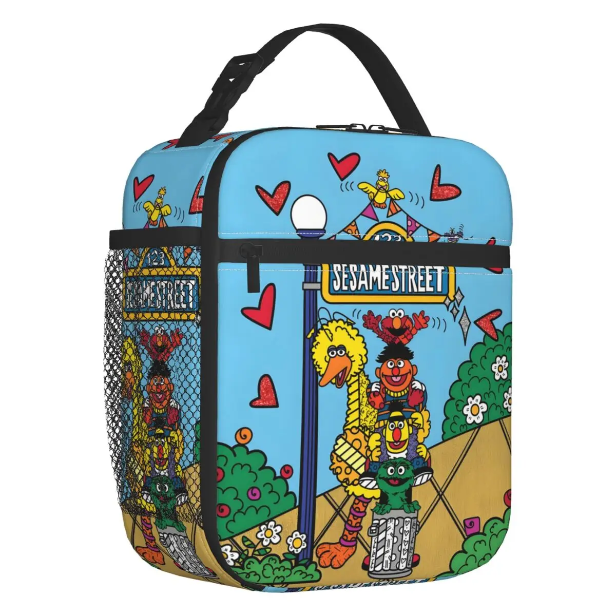 مخصص كوكي الوحش صناديق الغداء القابلة لإعادة الاستخدام النساء مقاوم للماء الأطفال التلفزيون الحرارية برودة الغذاء معزول حقيبة الغداء المدرسة #1