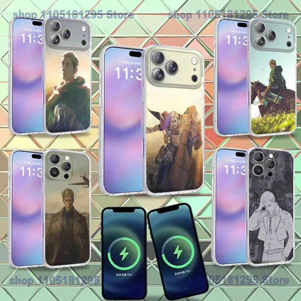 

Anime E-Erwin S-Smiths Phone Case For iPhone 16,14,11,17,13,15,12,Air,Plus,Pro,Max,E,Mini Frosted for MagSafe Magnetic Wireless