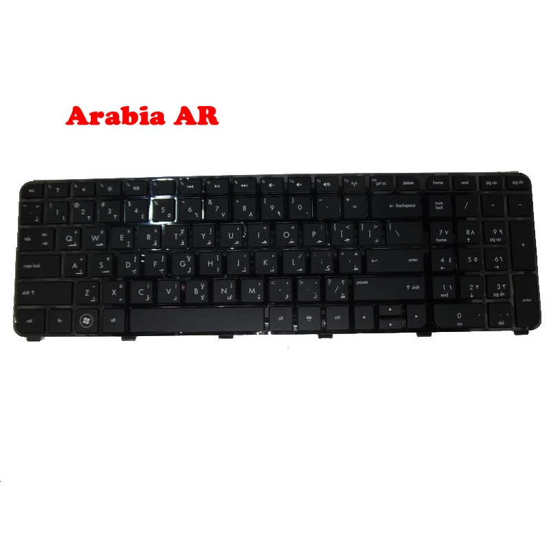 Laptop Keyboard For HP PAVILION DV7-7000 Saudi Arabia AR Black Frame NSK-CJOUW 0A 670323-171 684562-171 681980-171