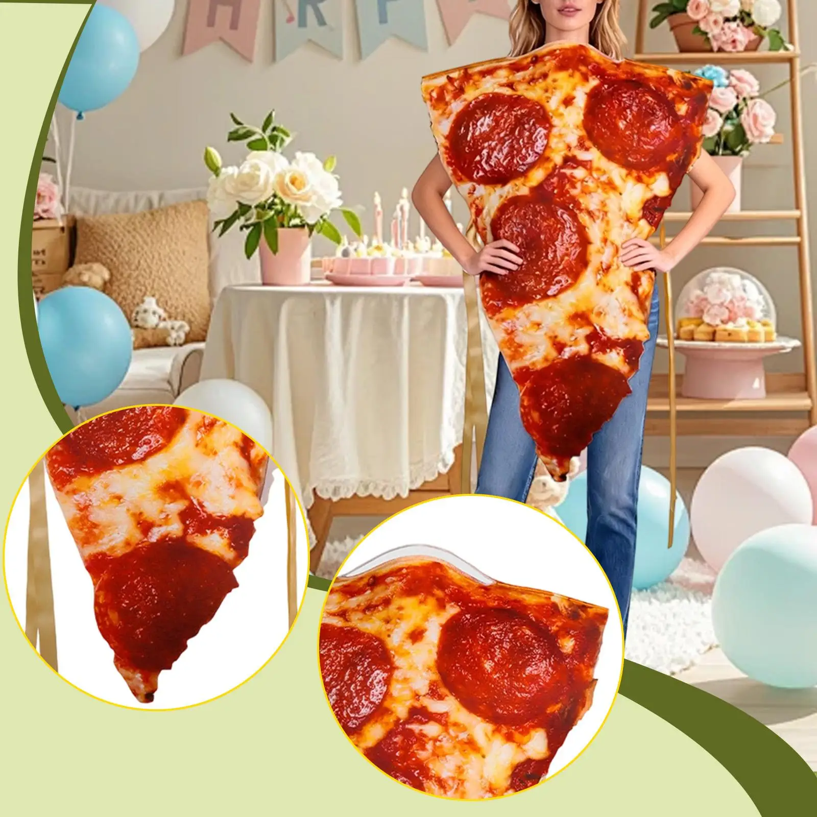 Halloween Pizza Costume Accessories Halloween Outfit for Halloween Birthday