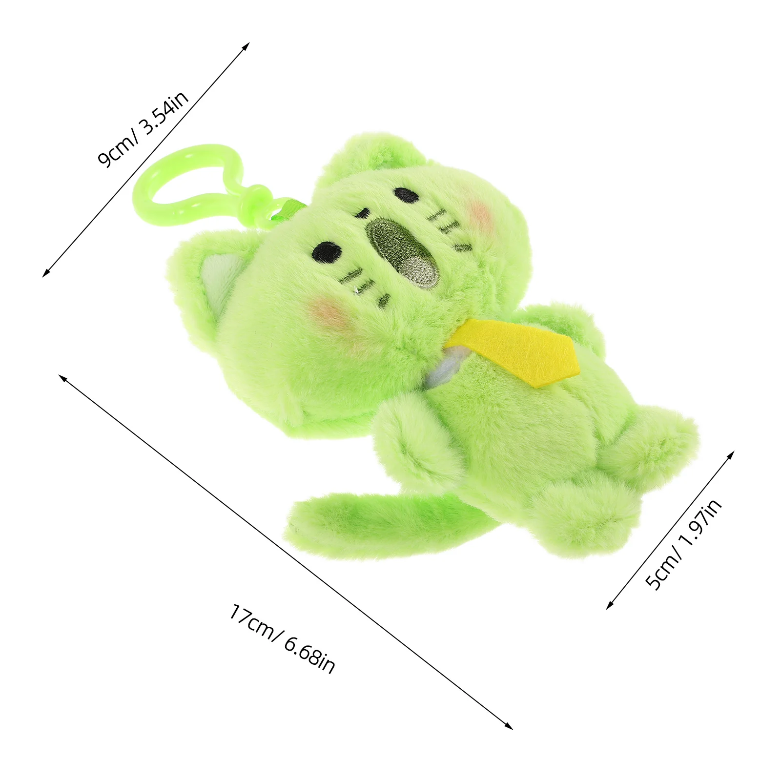 رائعتين الخضراء هريرة حلقة رئيسية لينة القطط زخرفة لحقيبة اليد مفاتيح الحقيبة سحر المحمولة ملحق صغير للاستخدام اليومي