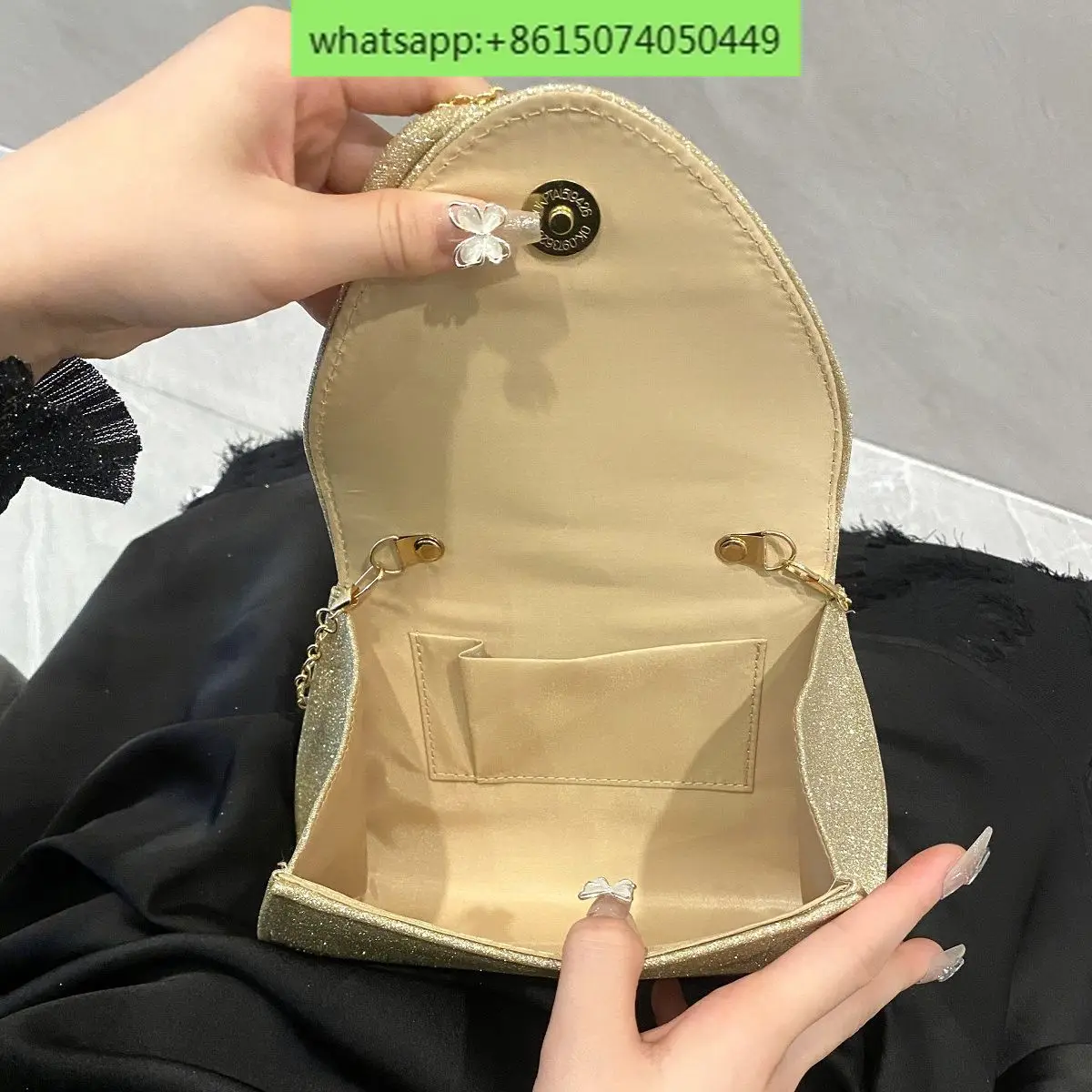 Bolso de lujo a la moda, bolsa de cena