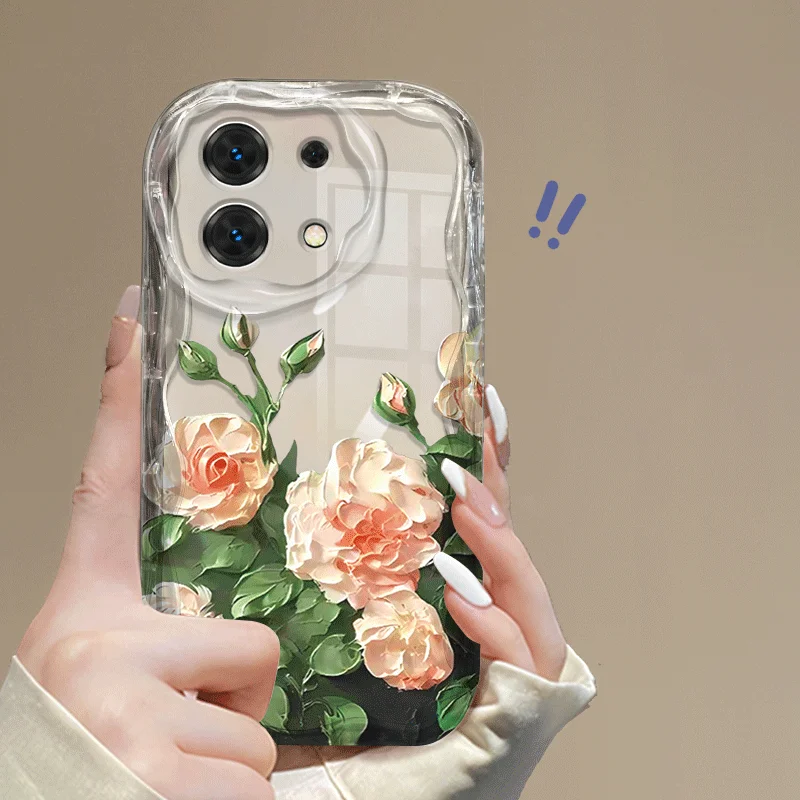 Custodia flessibile in TPU per Xiaomi Poco M7 Pro 5G antiurto con motivo floreale carino Cover protettiva posteriore Fundas Coque