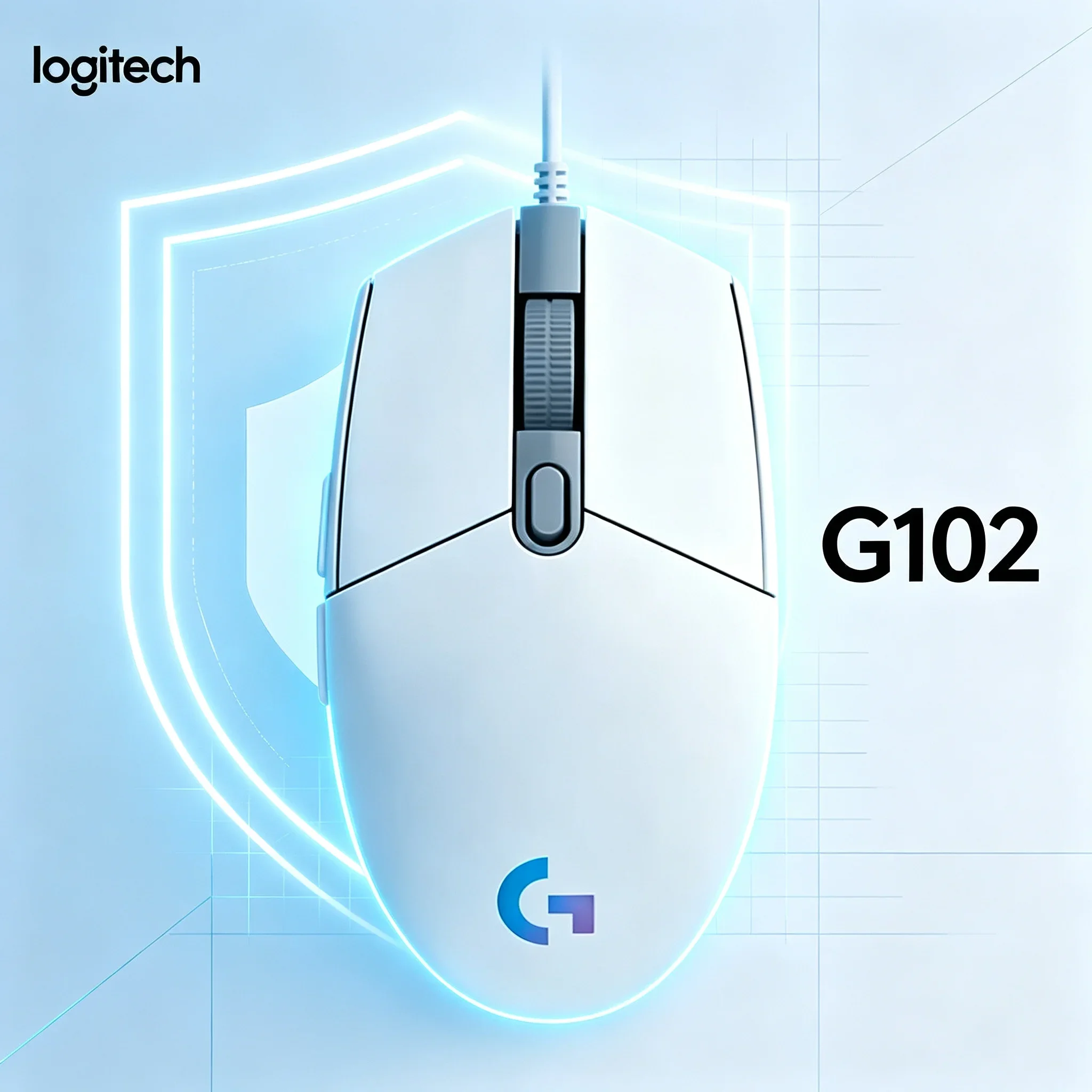 Logitech G102 Gen 2 Light‑Body Wired Gaming Mouse, Brilliant RGB Illumination System, 8000 DPI Precision Sensor, Affordable Mice