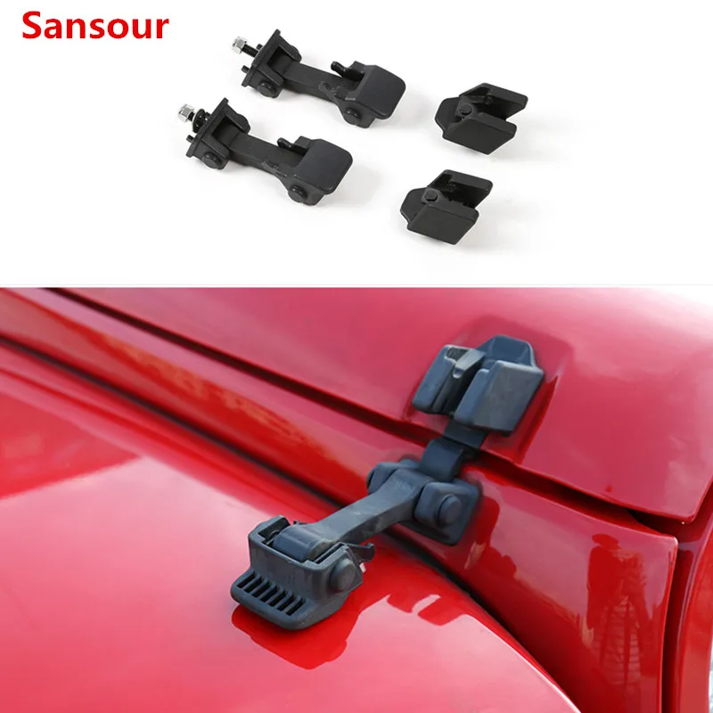 

Sansour Engine cover for Jeep Wrangler JK JL 2007-2018 Car Lock Hood Latch Catch Cover for Jeep Wrangler JK JL 2019 Accessories