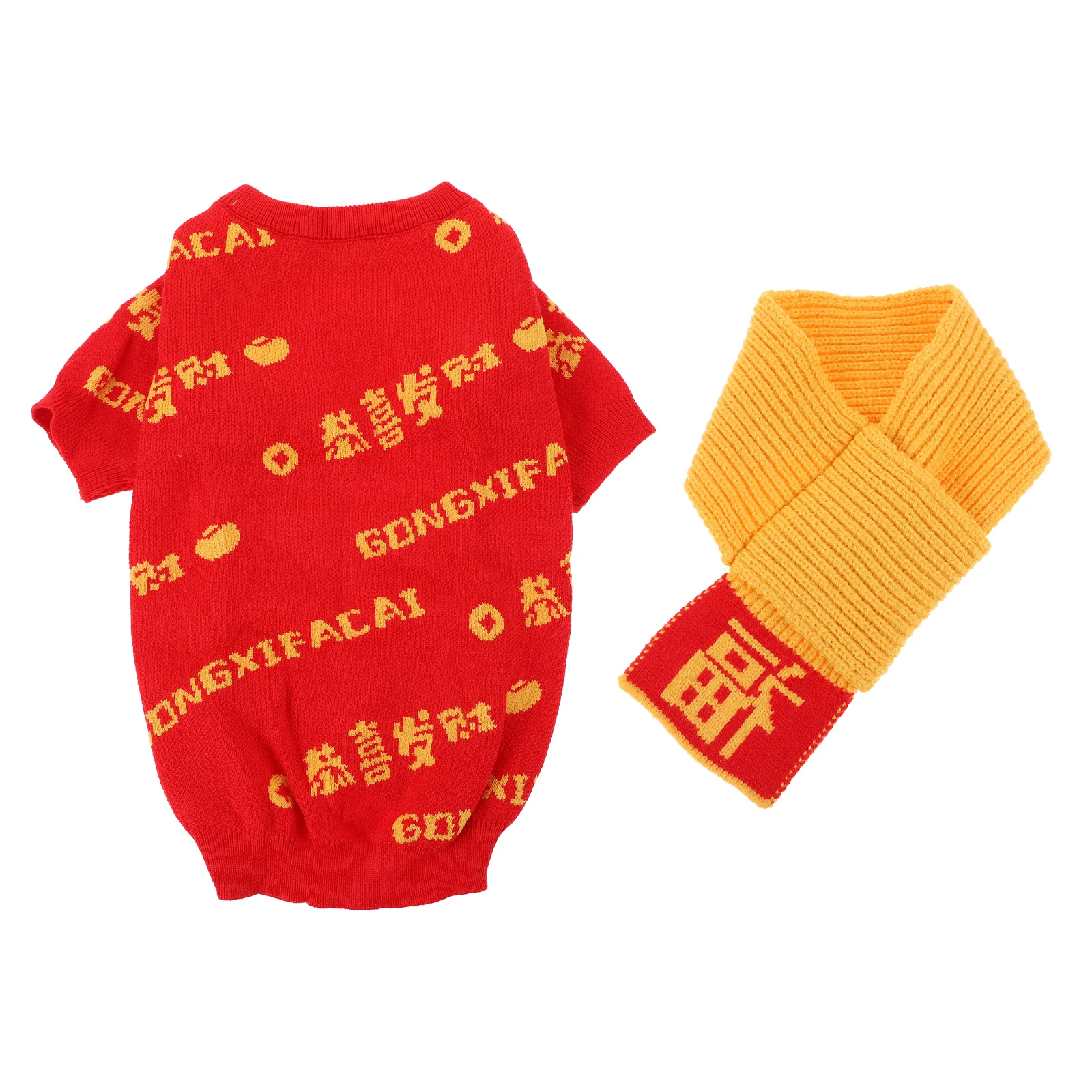 

Covering Yarn Dog Sweater Pet Cat Warm Clothing Festive Winter Puppy Clothes Scarf Pet Supplies New Year Costume Holiday Gift