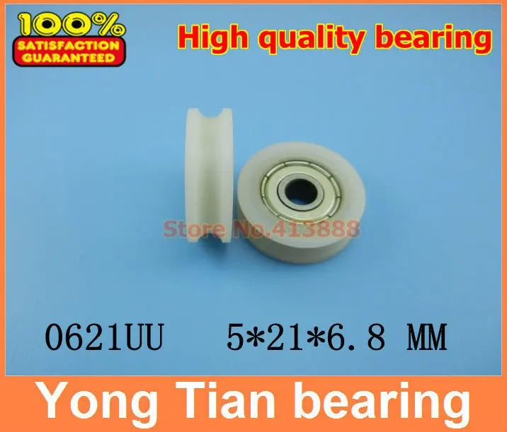 

NBZH bearing High Quality Door Pulley Bearing plastic-covered Mute Bearing U Slot Embedded Bearing 0621UU 5*21*5.8 Free Shipping