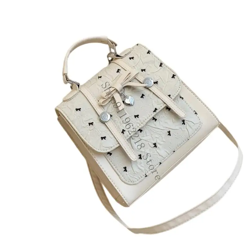 

Eye Catching Compact Shoulder Bag Japanese Aesthetic Lace Trim Functional Storage Crossbody Bags Backpacks For Or Travel 066F