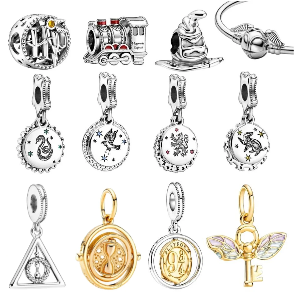 Suitable for Harry Potter charm beads, suitable for original Pandora bracelets, Harry Potter Plata De Ley DIY jewelry charm